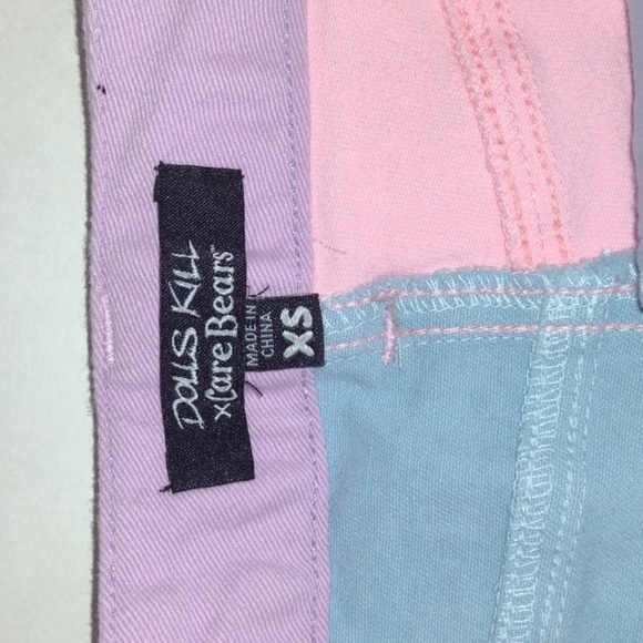 DOLLS kill care bears peekaboo block colored shorts size extra small - Picture 2 of 12